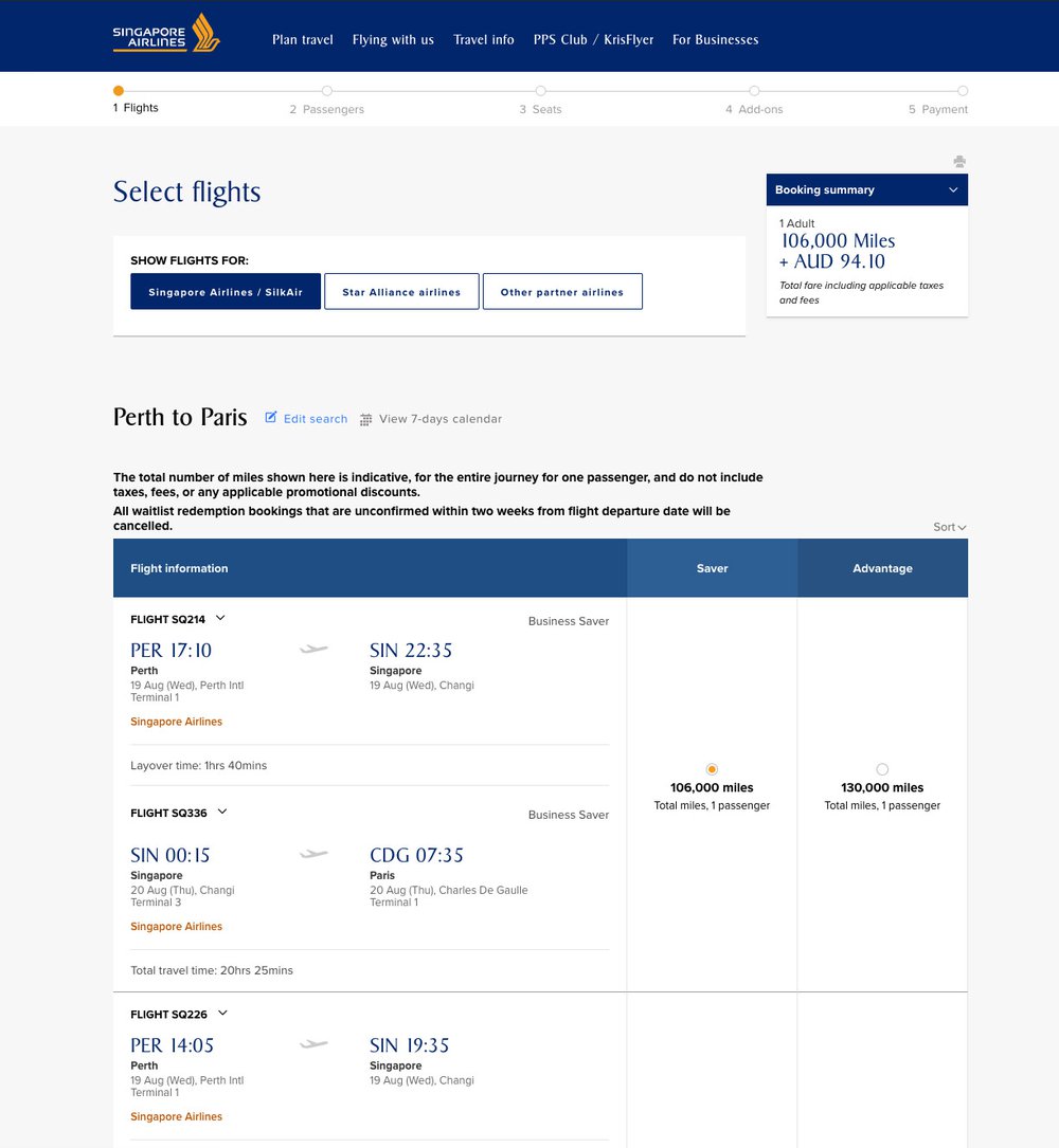 Fly Singapore Airlines First Class Australia to Paris For $90 to $100 ...
