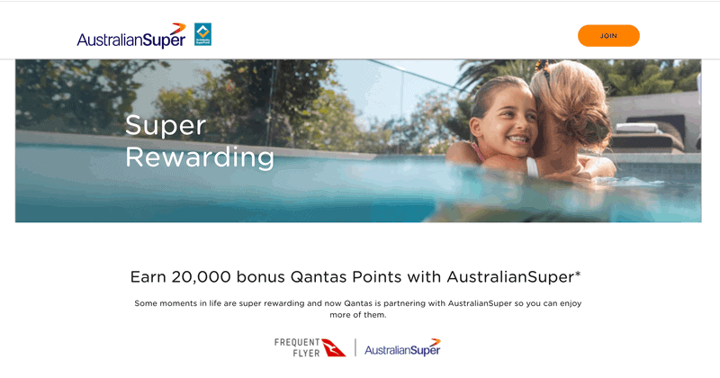 Australian Super 20,000 Qantas Points for $60