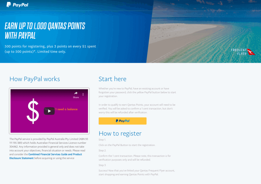 Earn Up to 1,000 Bonus Qantas Points With Paypal 3