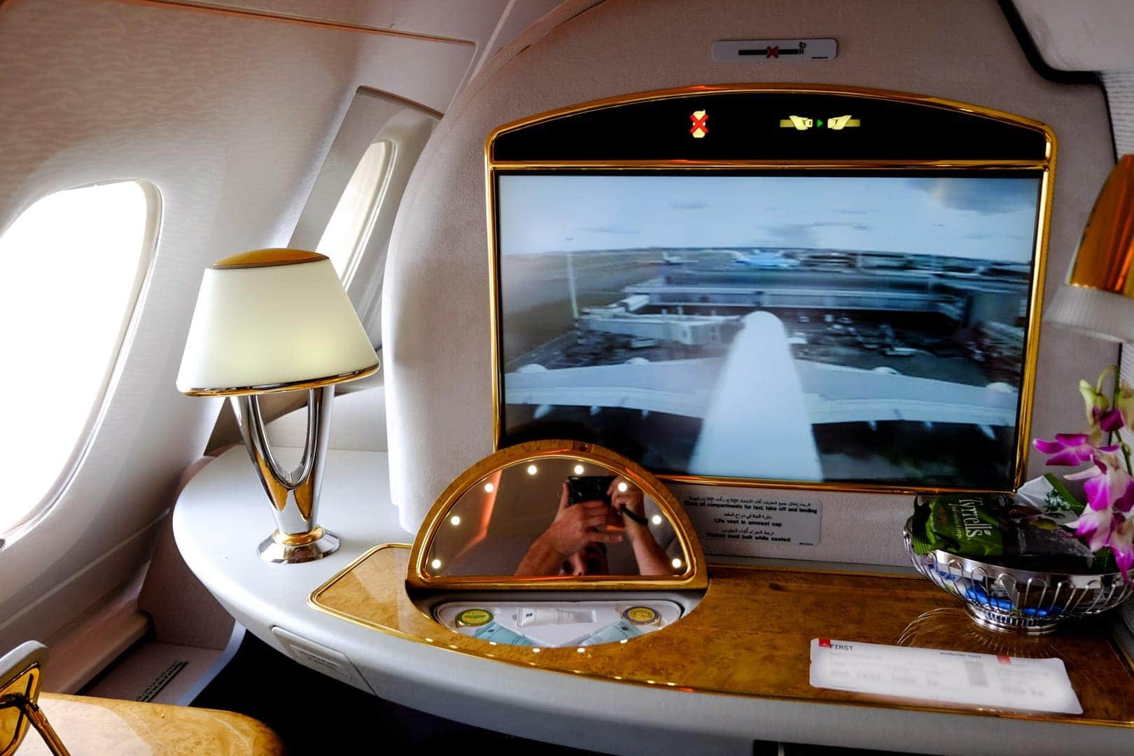Emirates first class cabin A380