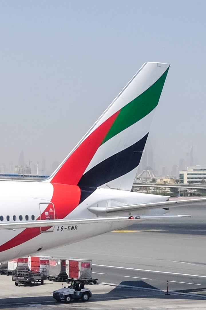 Emirates A380 tail