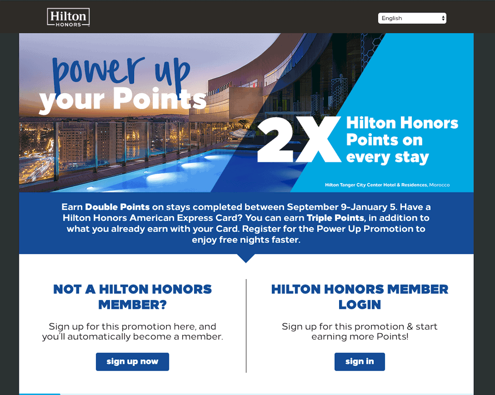 Hilton Honors Power Up