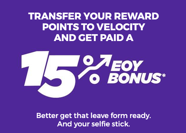 velocity frequent flyer transfer bonus promotion 2019