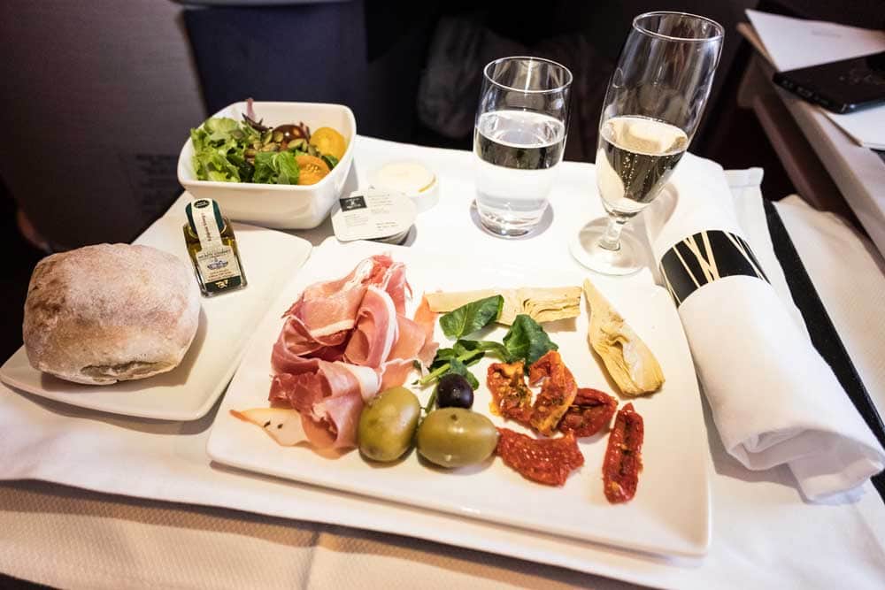 CX Business Class Lunch Antipasto
