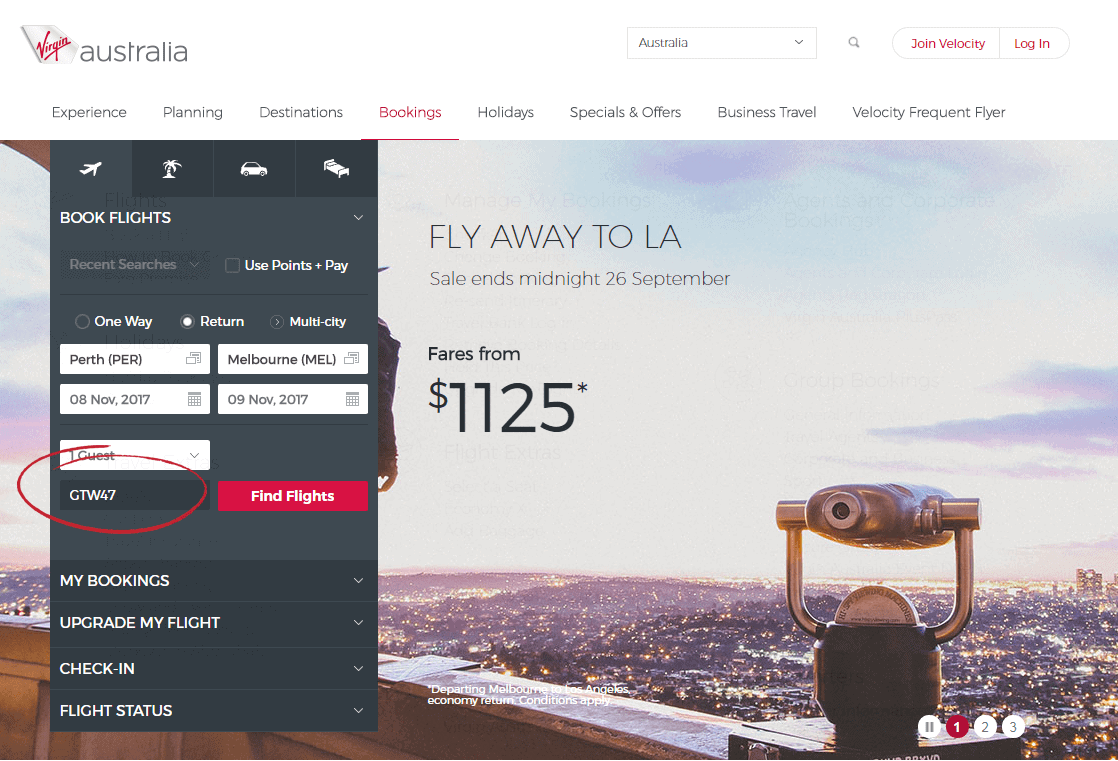 how to use Virgin Australia coupon code