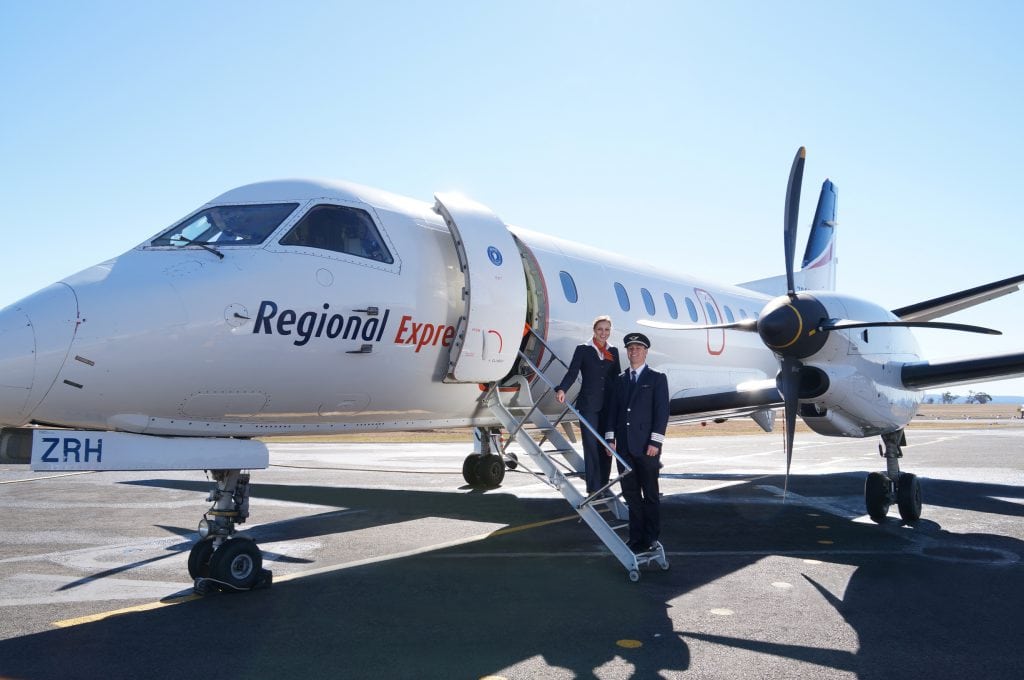 Rex Crew with Saab 340B VH-ZRH