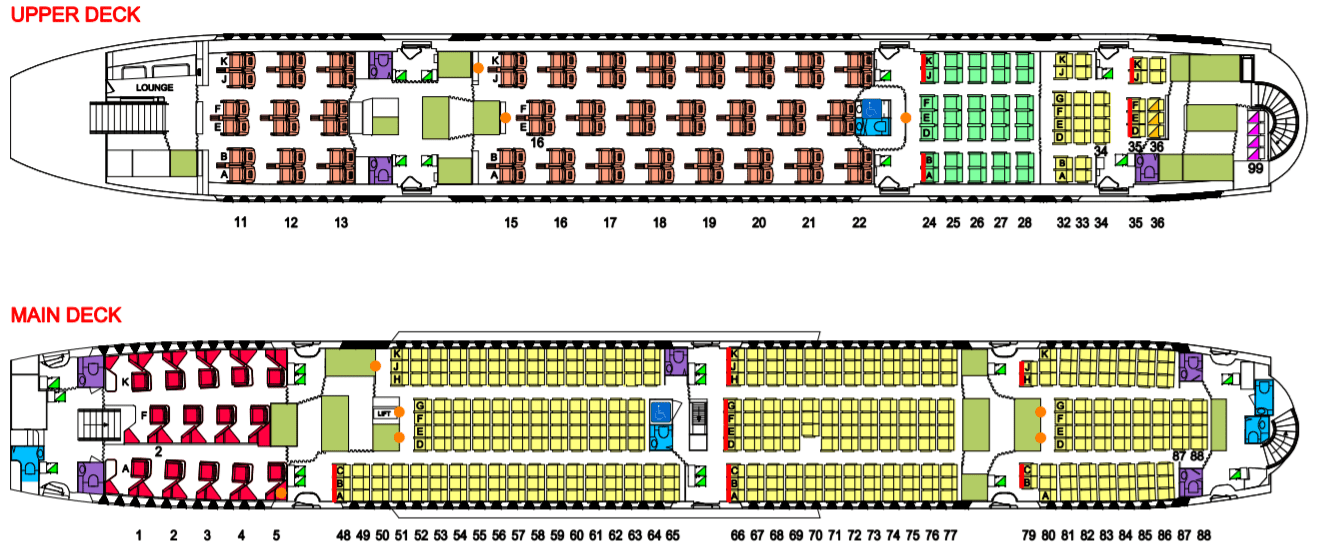Qantas A380 Seat Map (484)