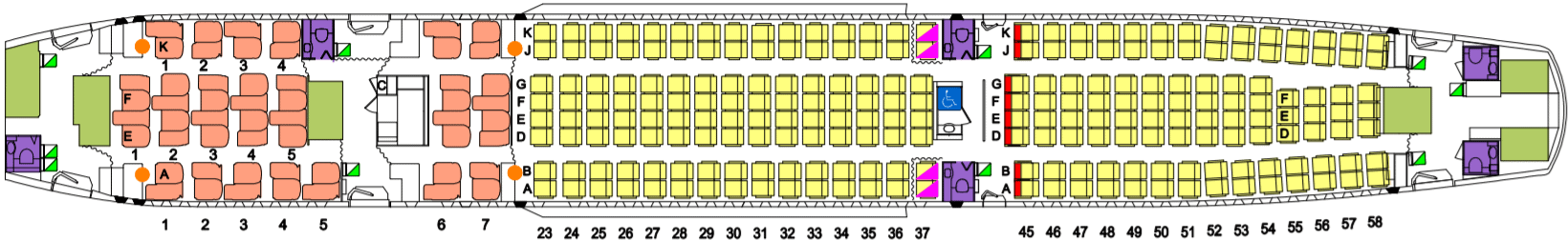 Qantas A330-200 Seat Map (251)