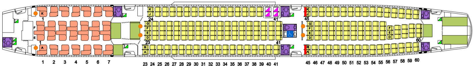Qantas A330-300 Seat Map
