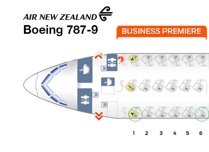 Air New Zealand B787 Seat Map