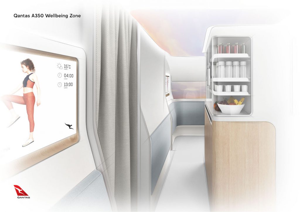 Qantas A350 Wellbeing Zone