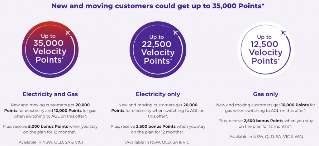 Earn Velocity Points On Gas And Electricity With AGL