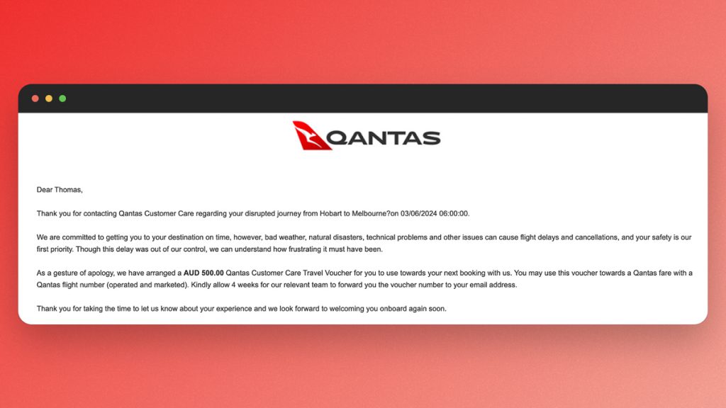 Qantas Complaint Compensation