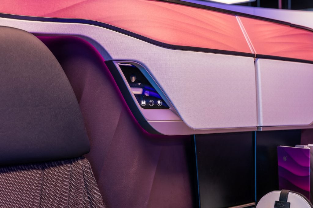 Qsuite Next Gen Business Class mockup at Farnborough Airshow 2024