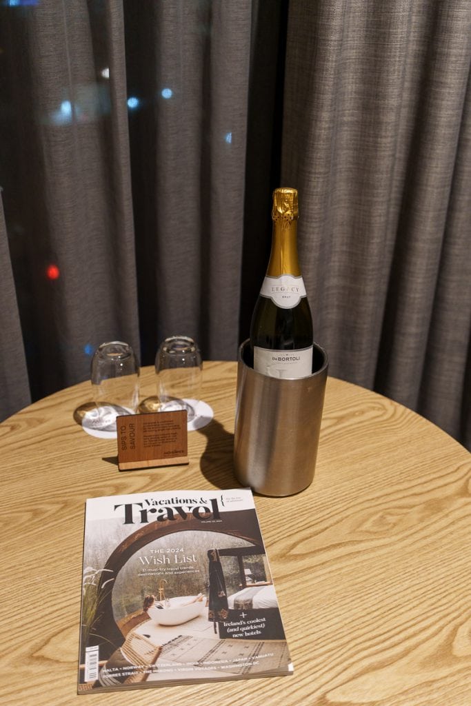 Movenpick Hobart Review - Welcome Sparkling Wine