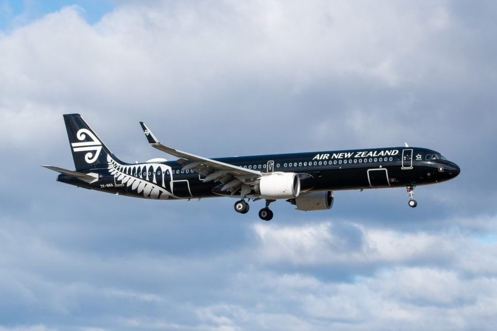 Air New Zealand A321neo ZK-NNA at Hobart Airport