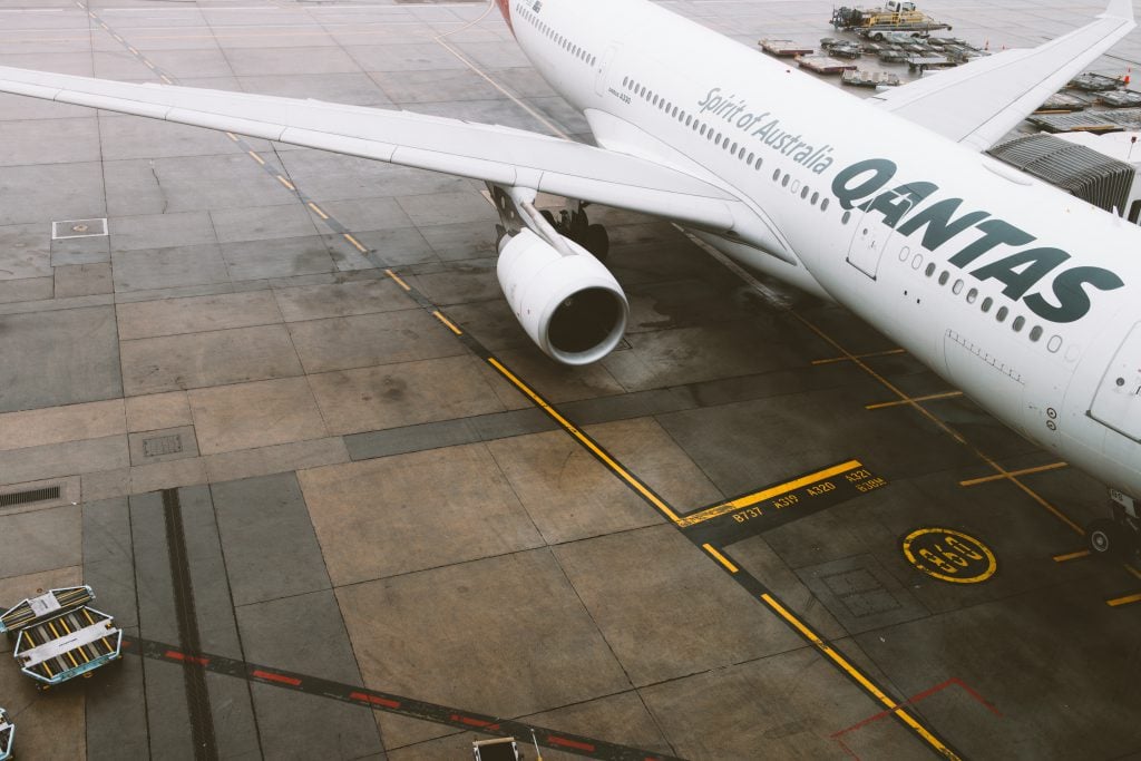 Qantas A330 Parked At Gate