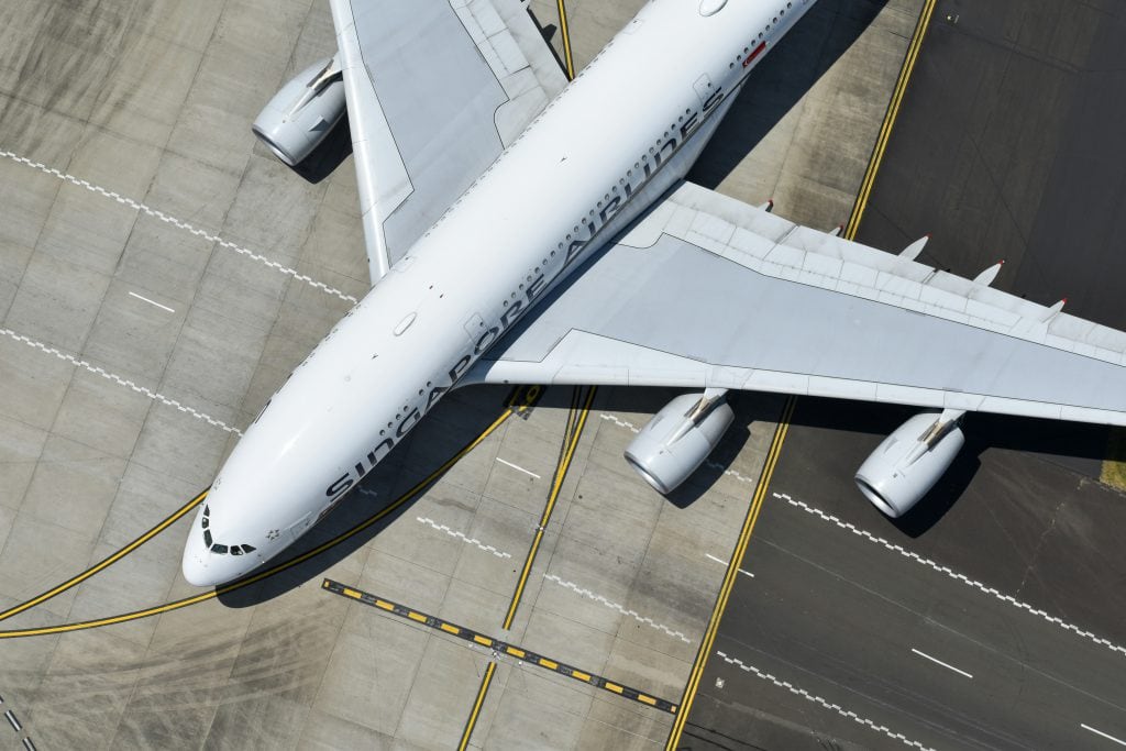 Singapore Airlines A380 at Sydney Airport